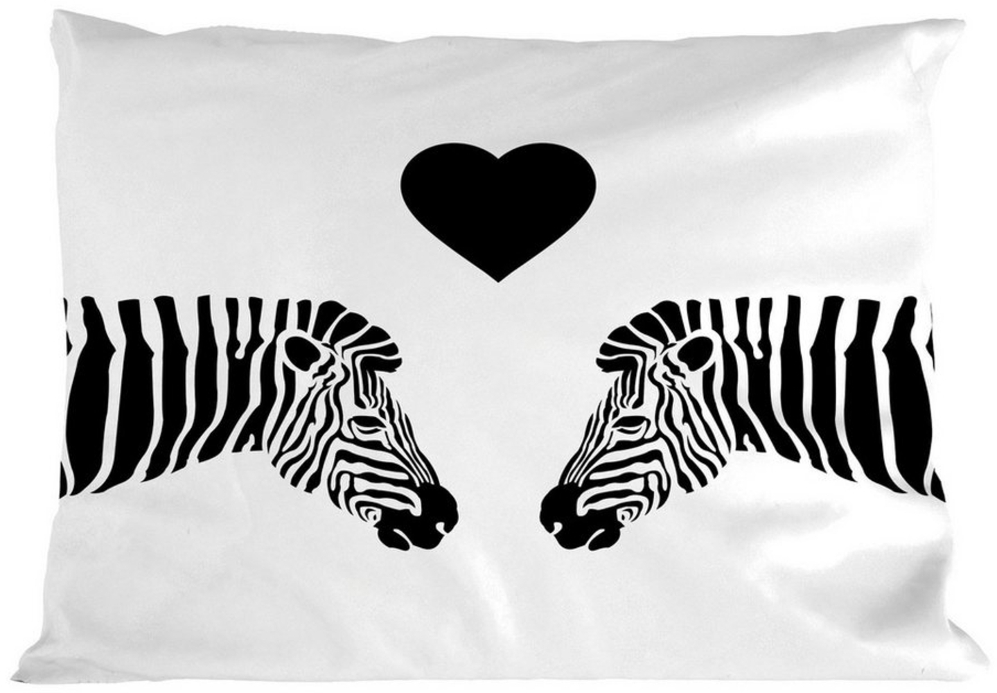 Abakuhaus Kissenbezüge Dekorativer Queen Size Gedruckter Kopfkissenbezug, (1 Stück), Safari Romantische 2 Zebras Muster Bild 1