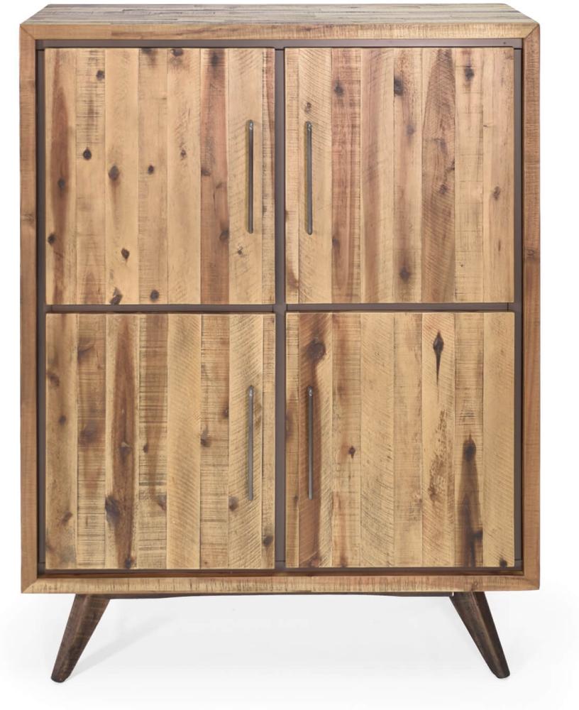 Highboard Tati 147cm Akazie Massiv Braun Vintage Bild 1