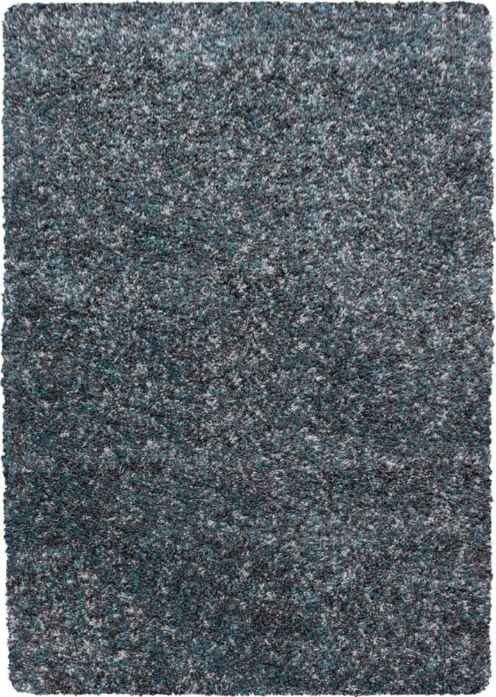 Hochflor Teppich Enrico rechteckig - 140x200 cm - Blau Bild 1