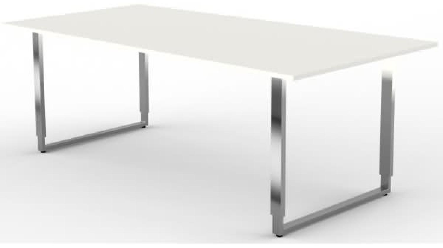 Kerkmann Schreibtisch Aveto Edelstahl XL BxT 200x100cm weiß Bild 1