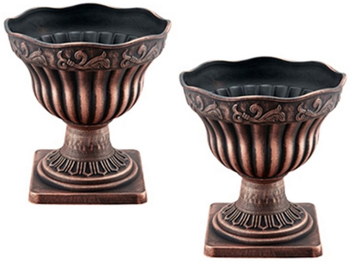 HTI-Living Blumentopf Blumentopf 2er Set Nessa Bronze (Set, 2 St, 2 Blumenkübel ohne Deko), Pflanzkübel Blumenkübel Bild 1