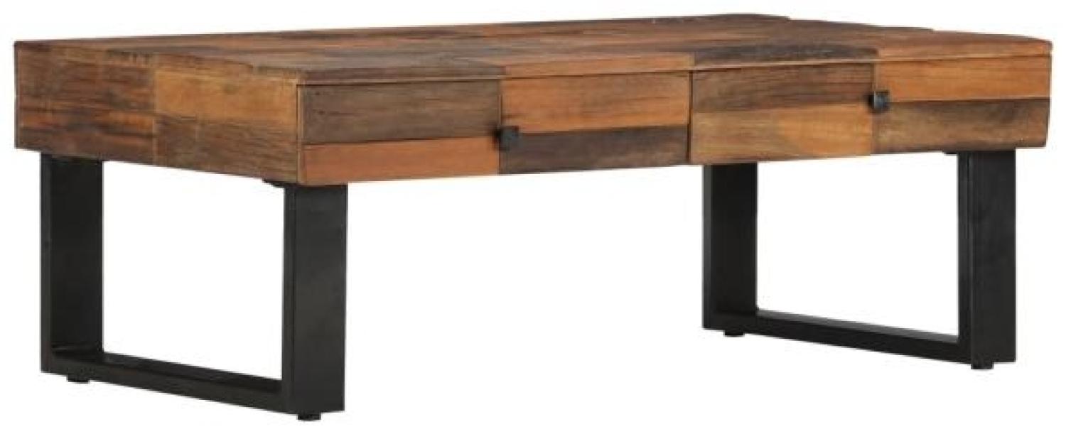 Couchtisch 110 x 60 x 40 cm Recyceltes Massivholz Bild 1