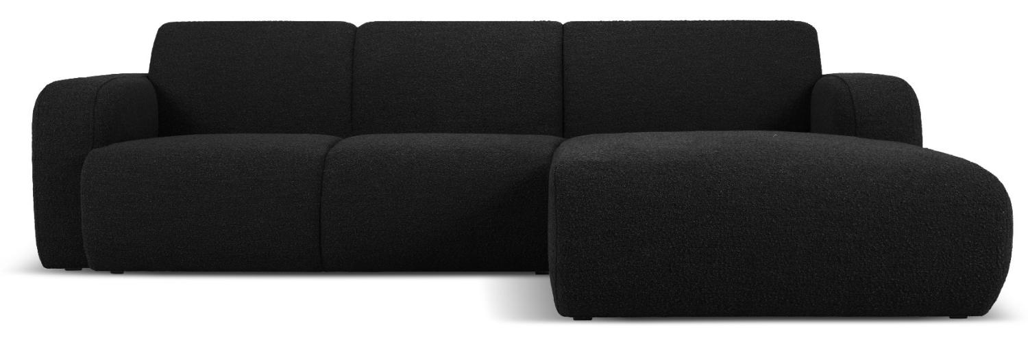 Micadoni Boucle Ecksofa Molino 4-Sitzer Rechts Boucle Schwarz Bild 1