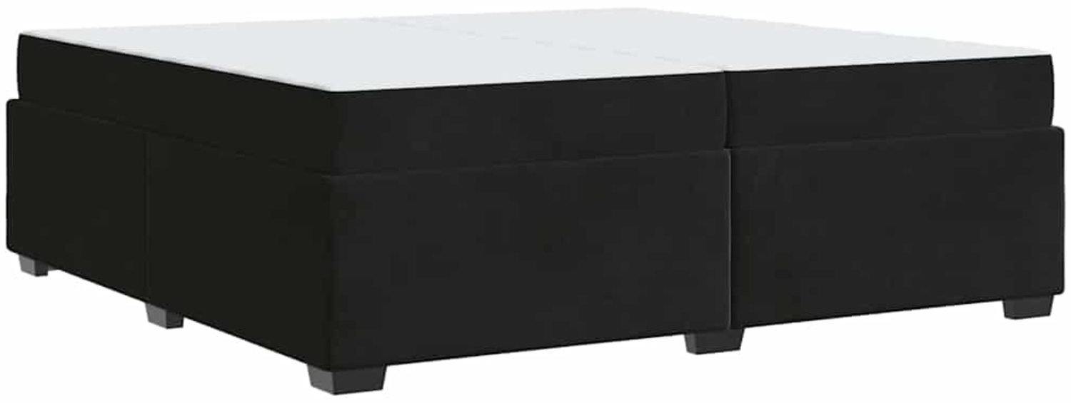 vidaXL Bettrahmen mit Matratze Schwarz 200 x 200 cm Stoff 3399310 Bild 1