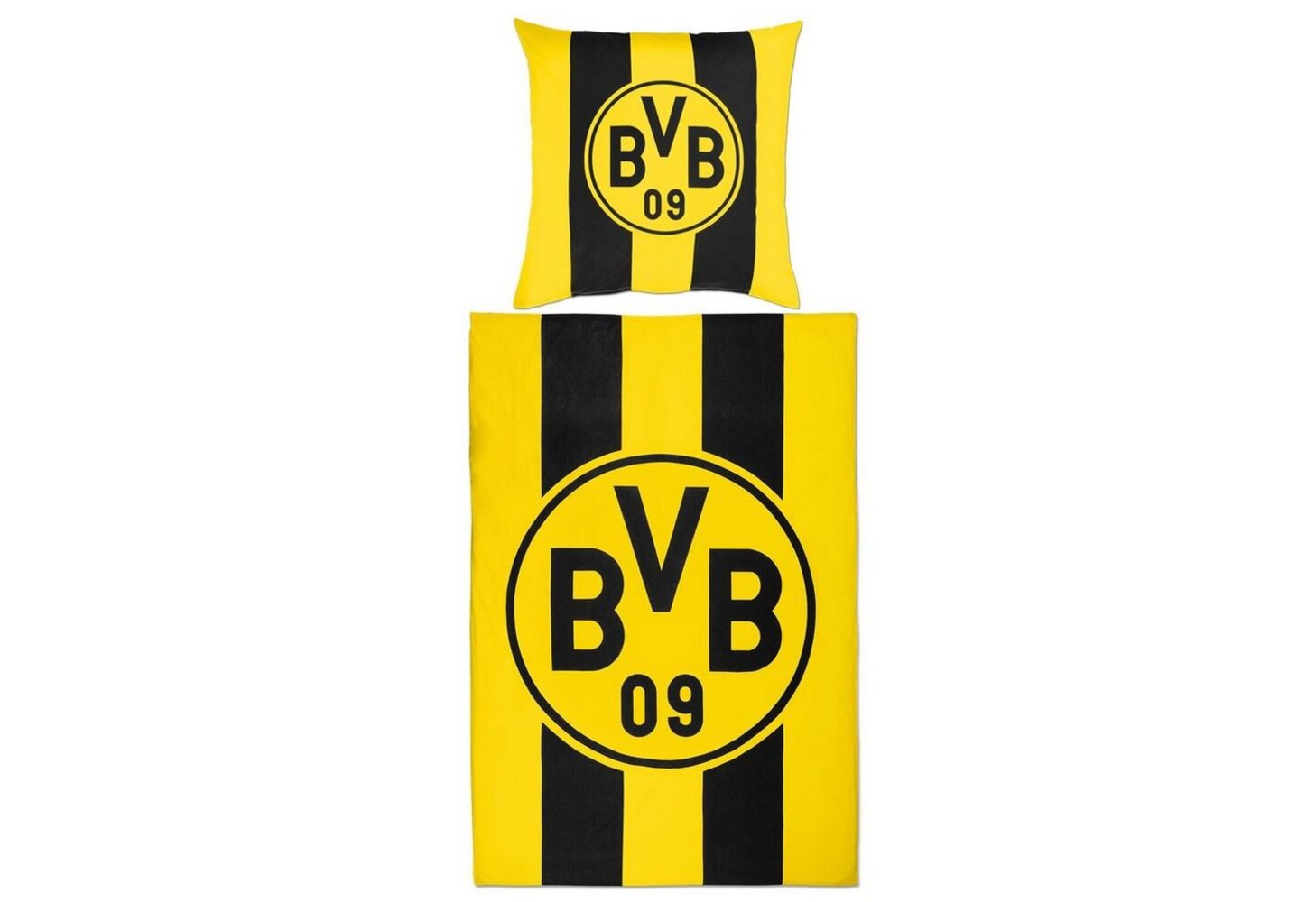 BVB Bettwäsche BVB Bettwäsche Blockstreifen 135 x 200 cm, 100 % Baumwolle, 2 teilig Bild 1