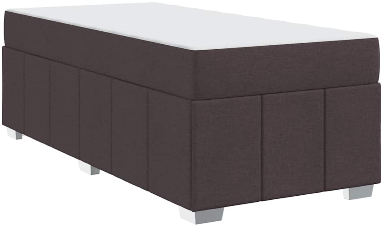 vidaXL Bettrahmen mit Matratze Dunkelbraun 80 x 200 cm Stoff 3398247 Bild 1