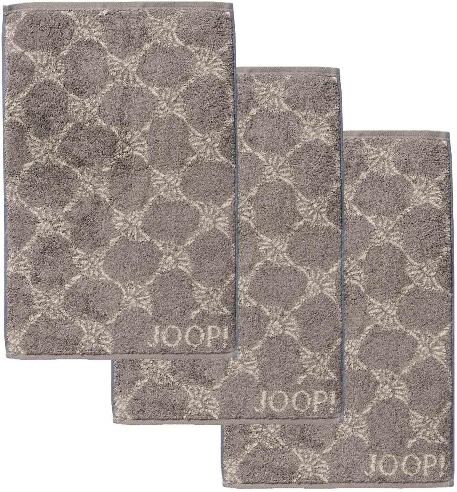 JOOP! Gästetuch Classic Frottierkollektion, 3er Pack - Walkfrottier Braun Cornflower 30x50cm Bild 1