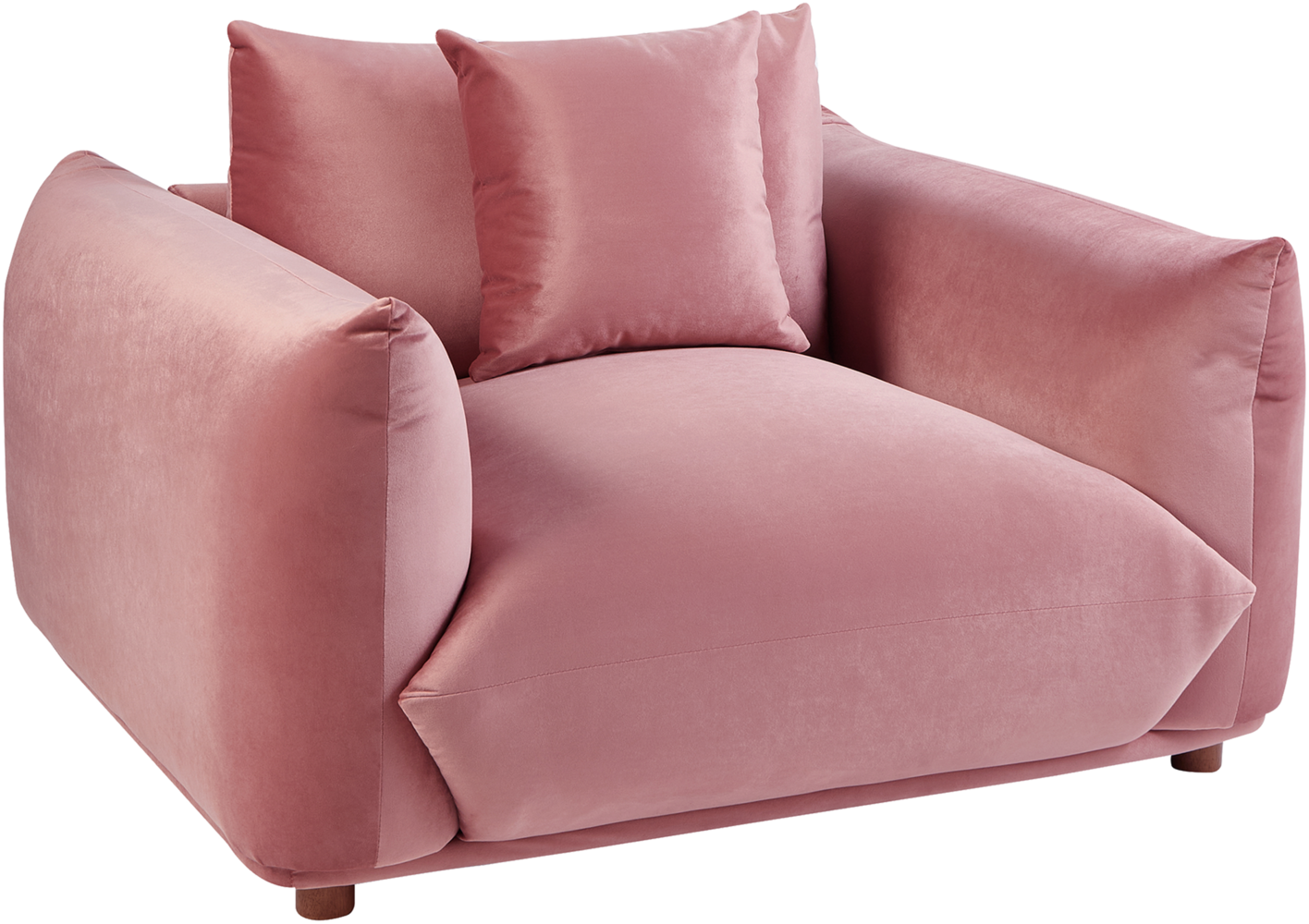 Sessel LUVOS Samtstoff Rosa Bild 1