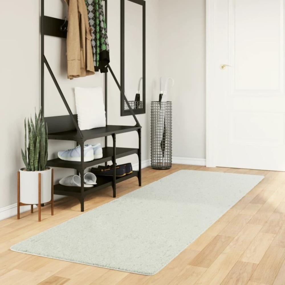 Teppich OVIEDO Kurzflor Creme 80x250 cm Bild 1