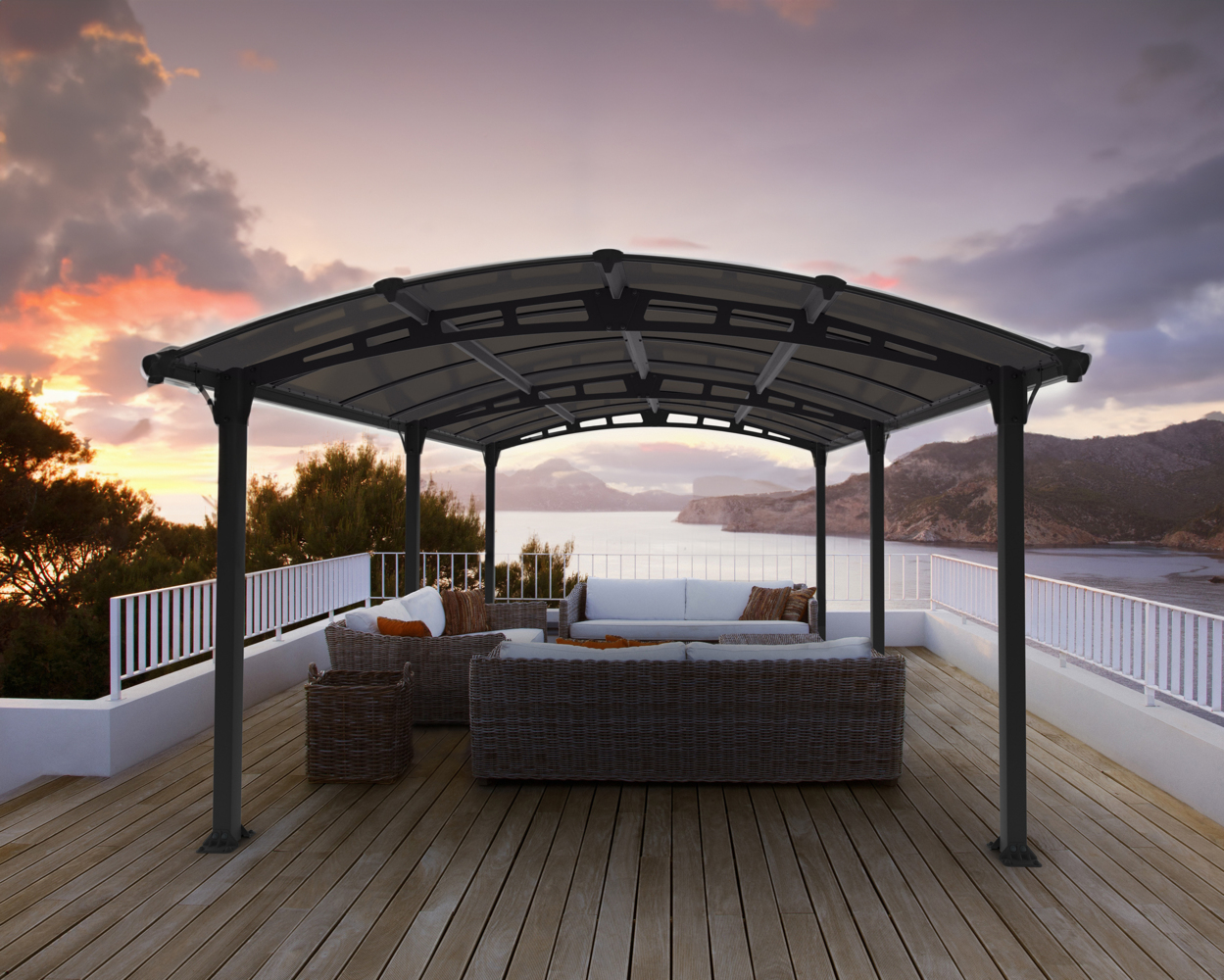 Palram - Canopia Aluminium Pavillon Tucson 5000 | Anthrazit | 507x359x242 cm Bild 1