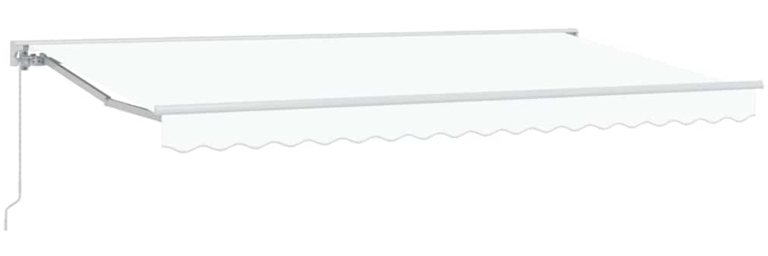 vidaXL Einziehbare Markise Weiß 400x200 cm Stoff 3329865 Bild 1