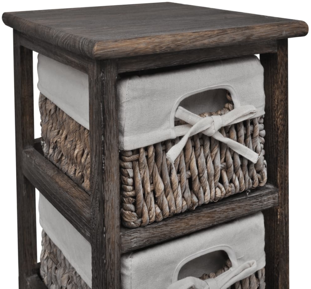 vidaXL Korbregal Holz mit 5 Körben Braun 240801 Bild 1