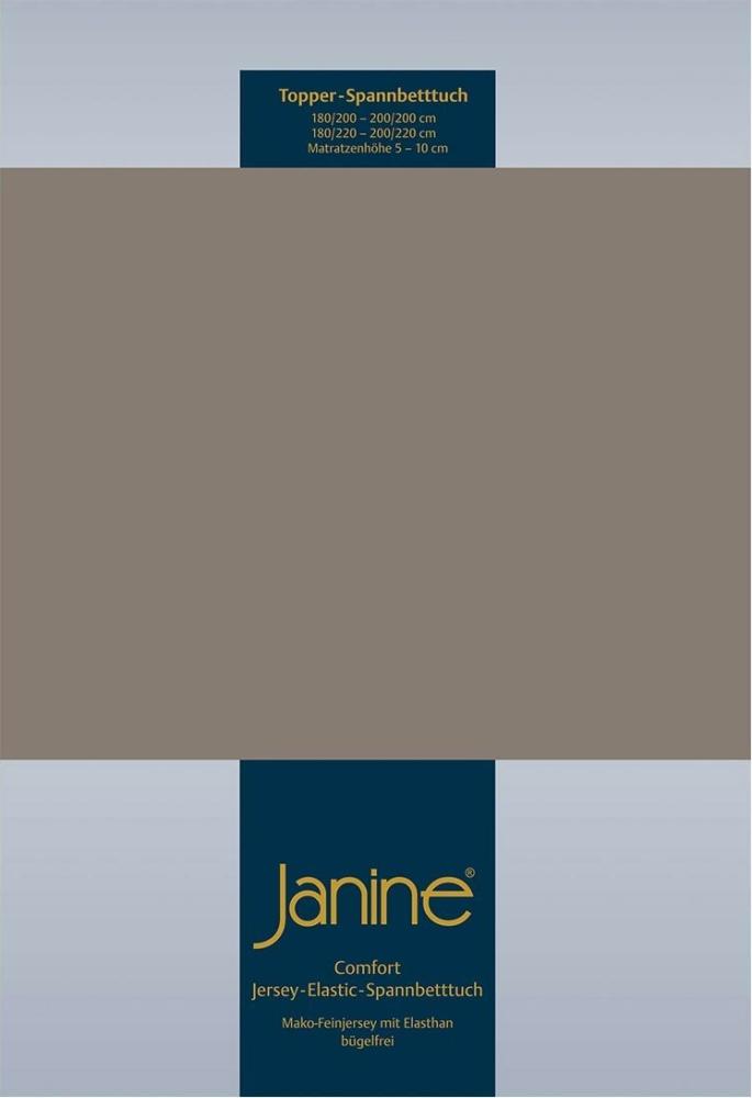 Janine Topper Comfort Jersey Spannbetttuch|90x190 cm - 100x220 cm| taupe Bild 1