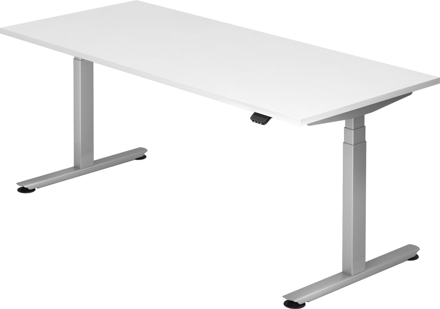 bümö® smarter Schreibtisch Serie-XDLB elektrisch höhenverstellbar mit Bluetooth & App-Steuerung 180 x 80 cm in weiß Bild 1