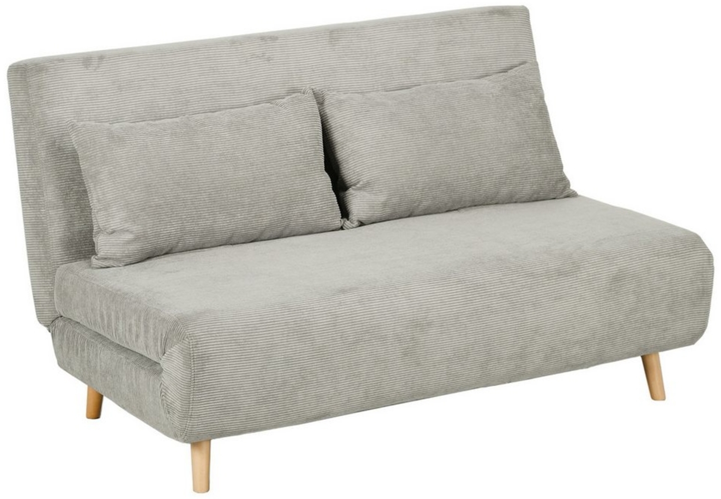MC Star Schlafsofa Klappbett mit Bettfunktion, Rückenkissen, Polstersofa, mit Verstellbarer Rückenlehne, Samtoptik, 141 x 90 x 81 cm, Grau Bild 1