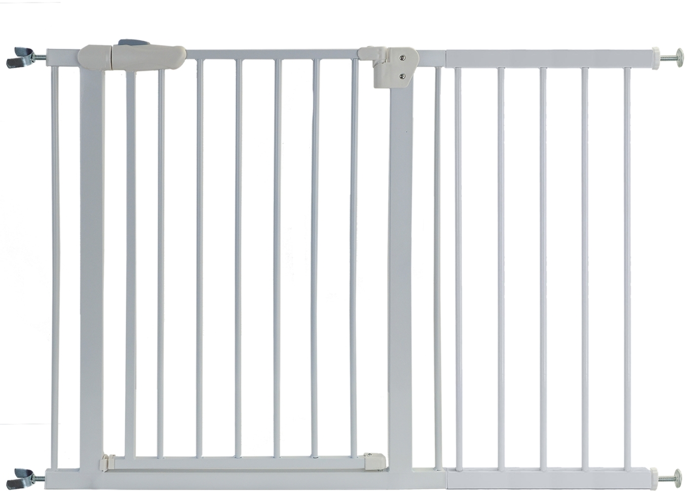 Treppenschutzgitter Absperrgitter weiß ohne Bohren für Sprossen 116-127cm Bild 1