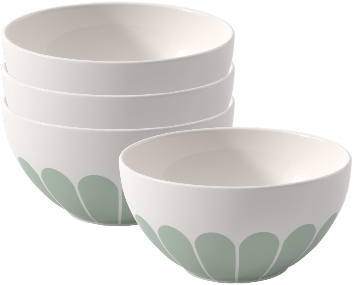 Villeroy & Boch Fleur Vert Müslischale ø 14,1 cm 4er Set Bild 1