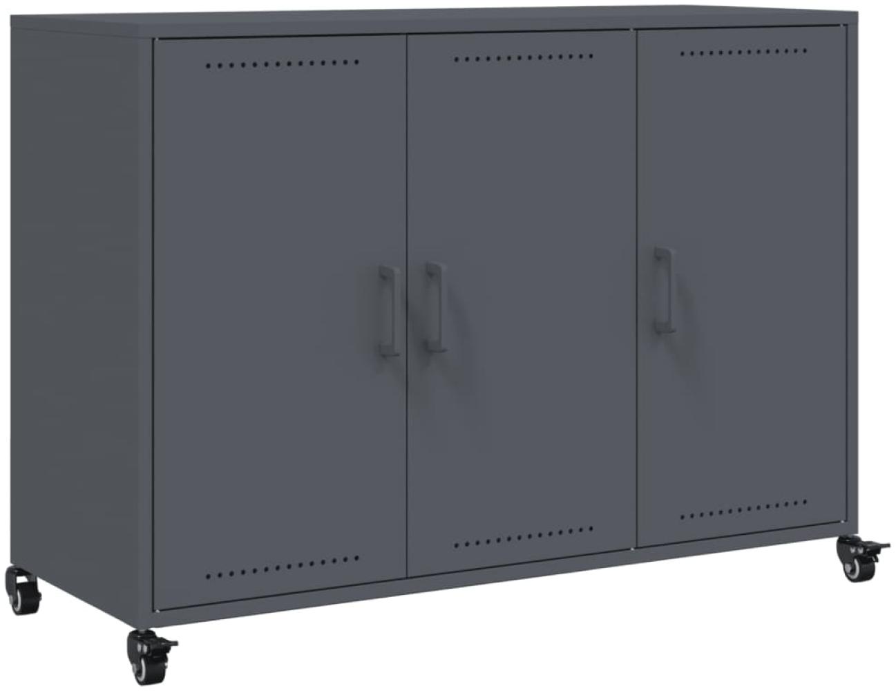 vidaXL Sideboard Anthrazit 100,5x39x72 cm Stahl 846682 Bild 1