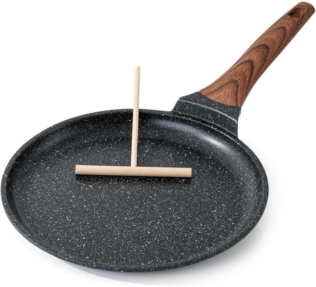 Crêpepfanne Antihaft 26cm Dosa Pfanne Teigverteiler Granitbeschichtung Bild 1