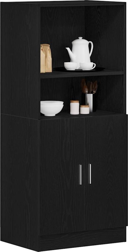 vidaXL Küchenschrank Schwarz 57x41,5x131,5 cm Holzwerkstoff 860122 Bild 1