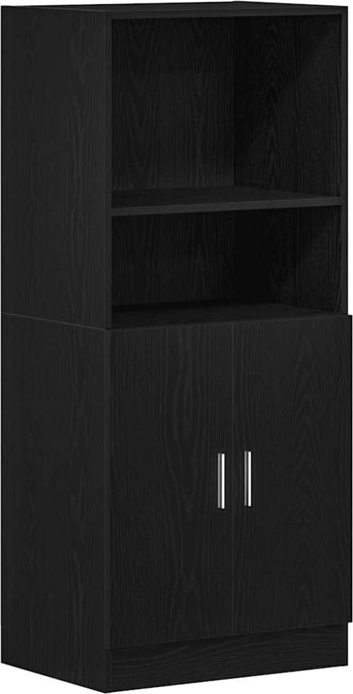 vidaXL Küchenschrank Schwarz 57x41,5x131,5 cm Holzwerkstoff 860122 Bild 1