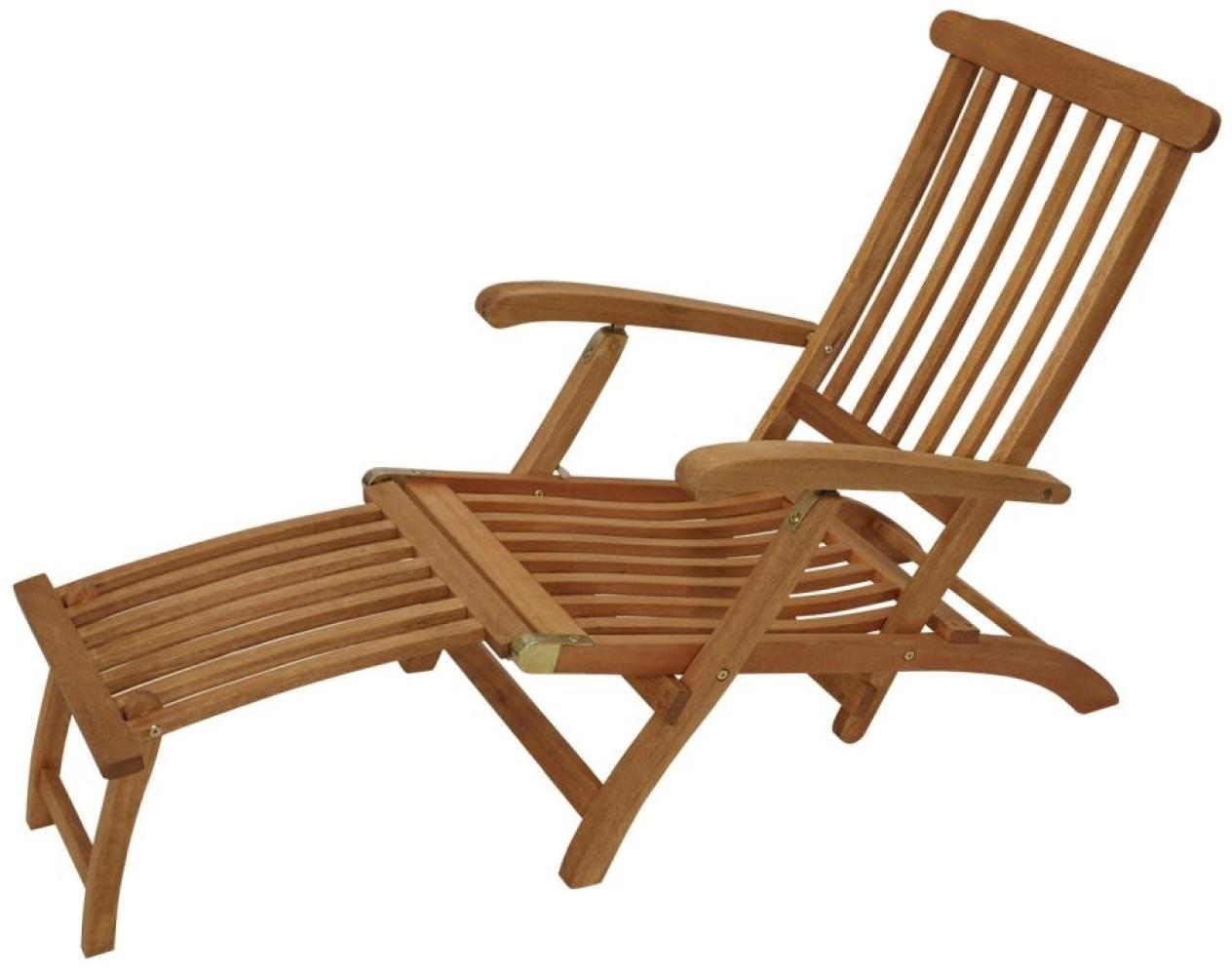 Deckchair Sonnensessel Sonnenliege aus Eukalyptusholz Bild 1