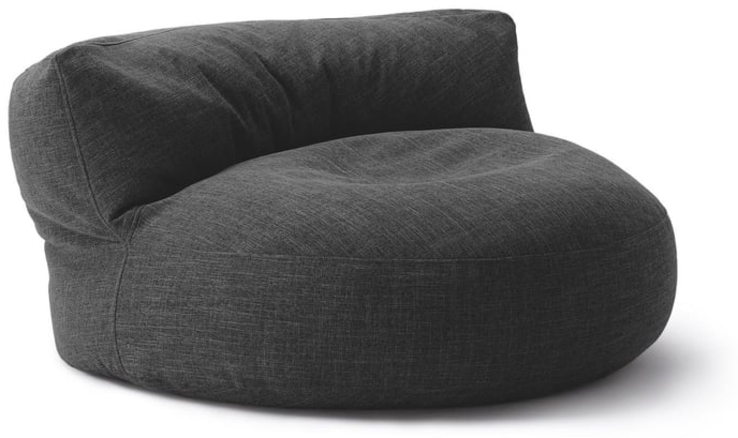 Lumaland 'Interior Line' Sitzsack-Sofa, Leinen Look and Feel, Indoor - Dunkelgrau, 90 x 50 cm, 320l Bild 1