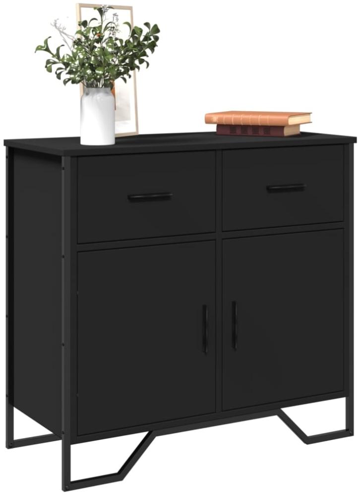 vidaXL Sideboard Schwarz 79,5x35,5x74,5 cm Holzwerkstoff 848544 Bild 1