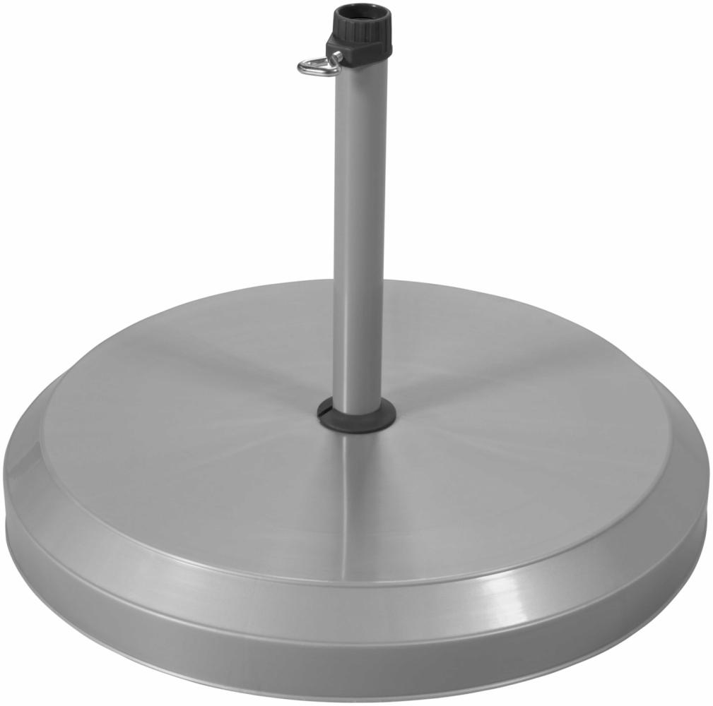 Doppler Betonsockel mit Kunststoff-Abdeckung für Rohr Ø 19 - 25 mm, silber,20 kg, für Sonnenschirme bis Ø 180 cm Bild 1