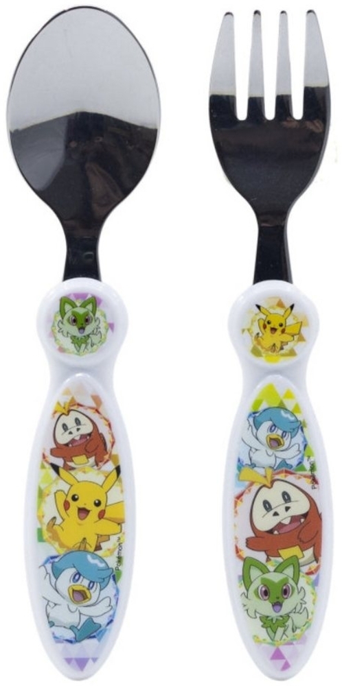 Pokemon Kinderbesteck Set 2-teilig – Löffel & Gabel mit Motivgriffen Bild 1