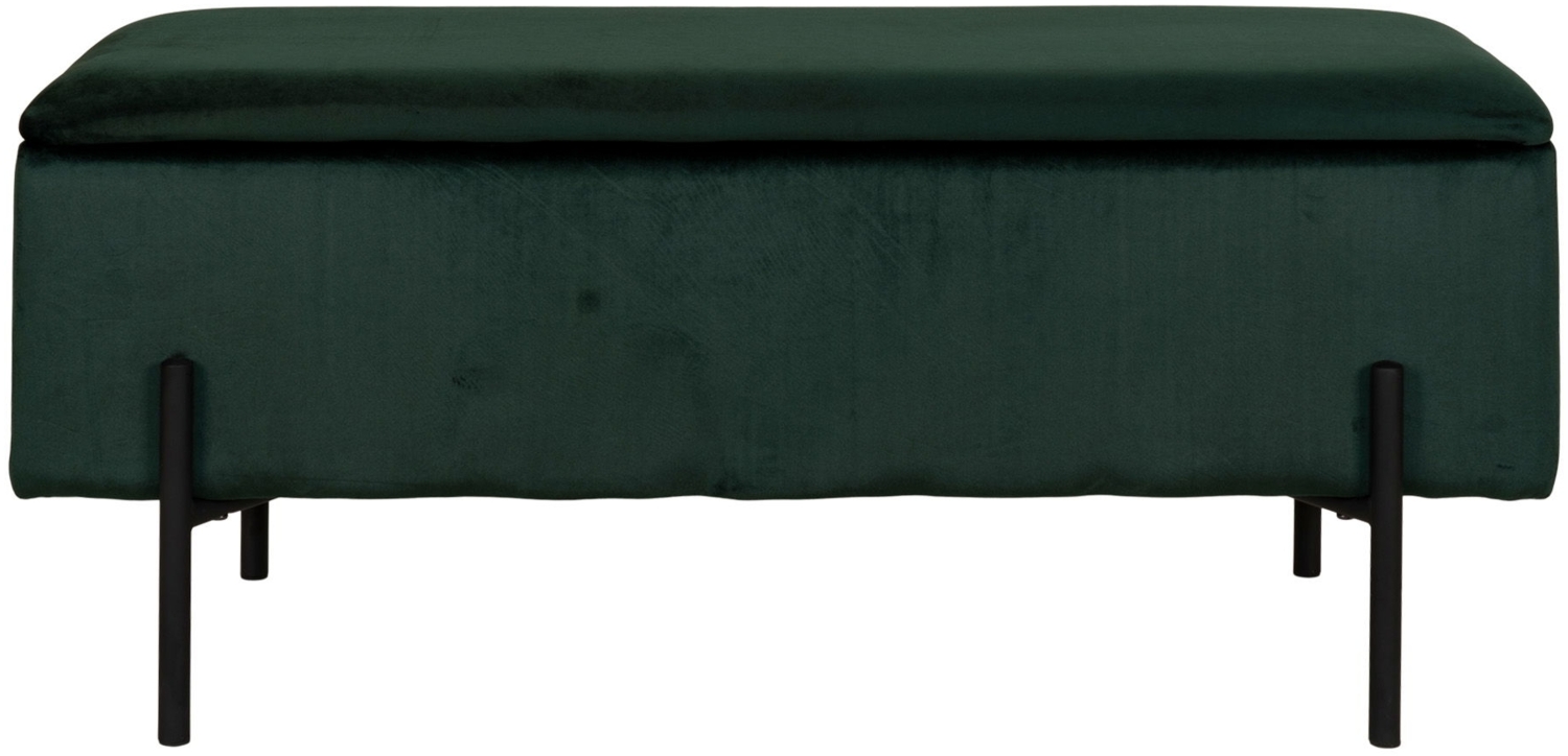 Bank mit Stauraum, Velours, grün, 95 x 36,5 x 43 cm, HN1206 Bild 1