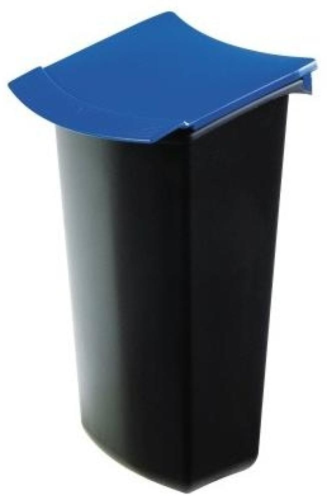 Abfalleinsatz MONDO mit Deckel, 3 Liter, schwarz-blau Bild 1