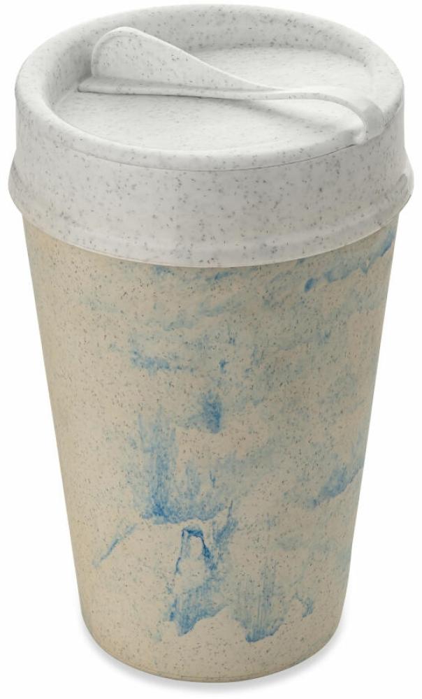 Koziol Thermobecher Iso To Go, Isolierbecher, Kunststoff-Holz-Mix, Blueberry Swirl, 400 ml, 7001694 Bild 1