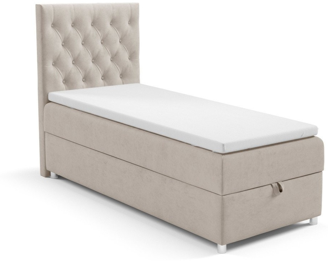 Best for Home Boxspringbett mit Bettkasten Trinity K14 SINGLE Bonell-Matratze inkl. 7 cm Topper (Einzelbett, Polsterbett mit gepolstertes Kopfteil, Jugendbett, Kinderbett versch. Größen, 70x200 80x200 90x200 100x200 cm), verschiedene Liefermöglichkeite... Bild 1