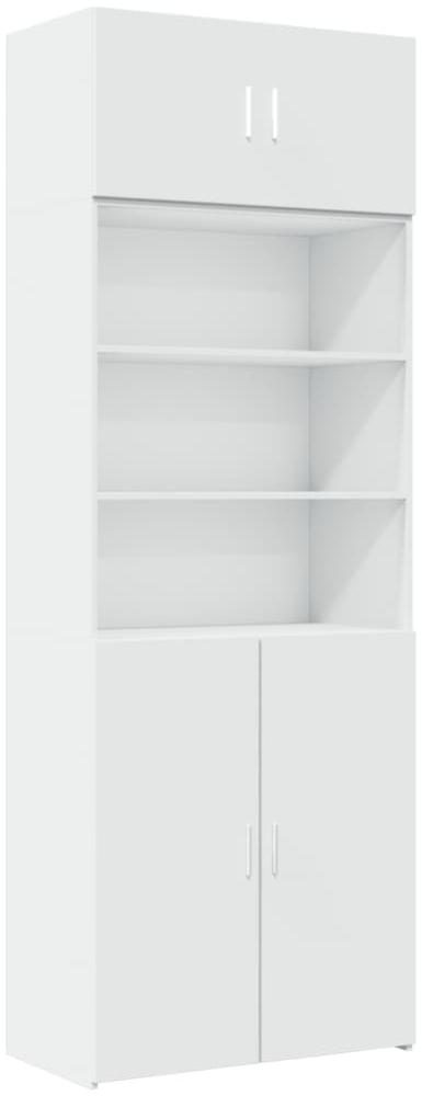 vidaXL Hochschrank Weiß 80x42,5x225 cm Holzwerkstoff 3281343 Bild 1