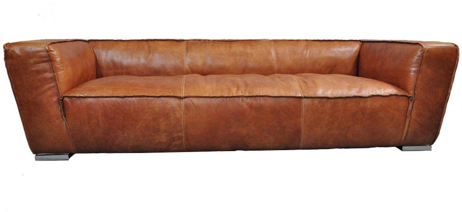 Clubsofa Longford 3-Sitzer Vintage-Leder Columbia-Brown A. Bild 1