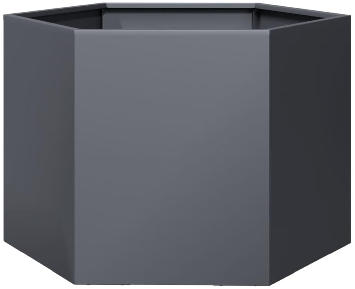vidaXL Pflanzkübel Anthrazit Sechseckig 69x60x45 Stahl 851124 Bild 1
