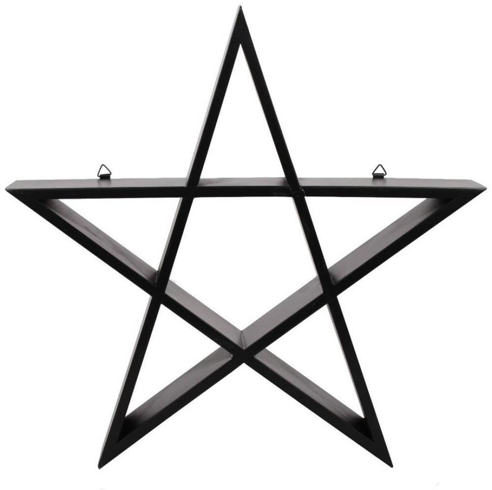 Figuren Shop GmbH Wandregal Wandregal - Schwarzes Pentagramm - Gothic Deko Bild 1