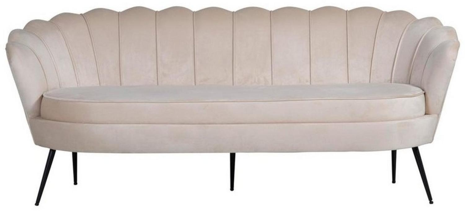 ebuy24 Sofa Nice Sofa 3 Personen velour beige, 1 Teile Bild 1