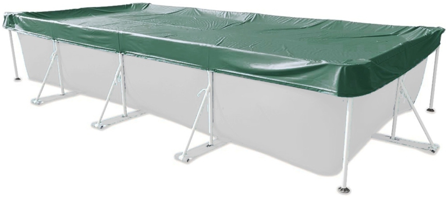 Abdeckplane Rechteck 700x350 cm Grün mit Übermaß Sommer & Winter Pool Schwimmbad Bild 1