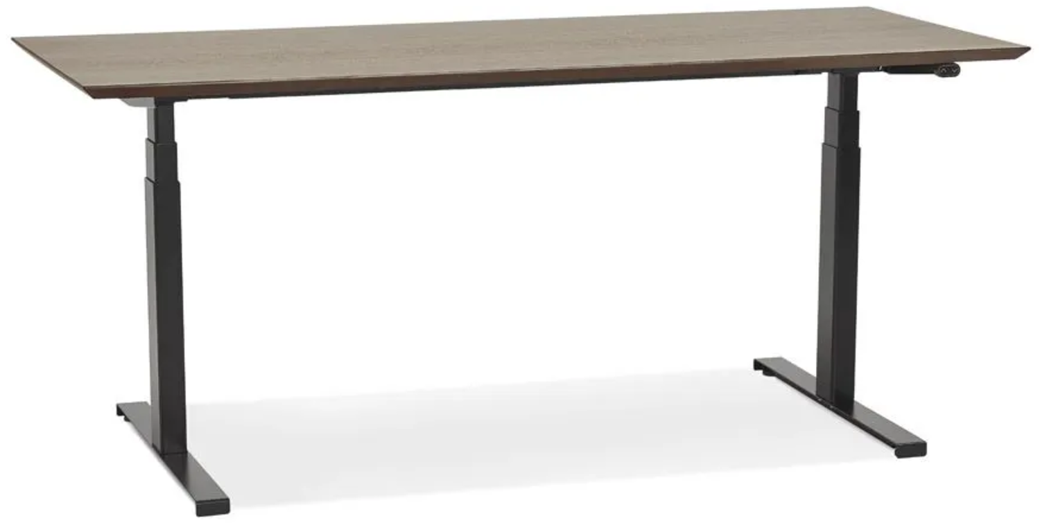 Kokoon Design Schreibtisch Sidebu Holz Wallnuss und Schwarz 180 cm Bild 1