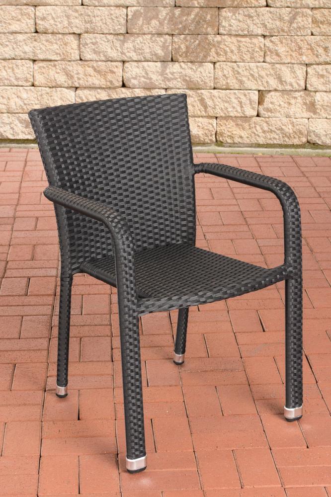 Polyrattan Stuhl Leonie, schwarz Bild 1