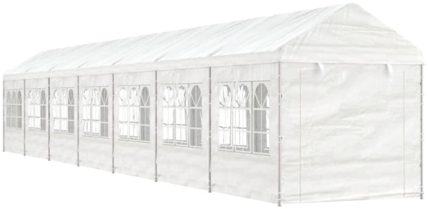 vidaXL Pavillon mit Dach Weiß 15,61x2,28x2,69 m Polyethylen 3155483 Bild 1