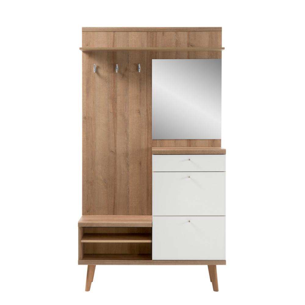 Garderobe Merle - Skandinavisches Design - Eiche Riviera Bild 1