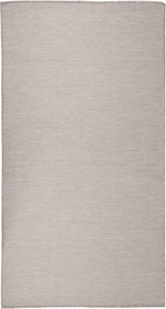 vidaXL Outdoor-Teppich Flachgewebe 80x150 cm Taupe Bild 1