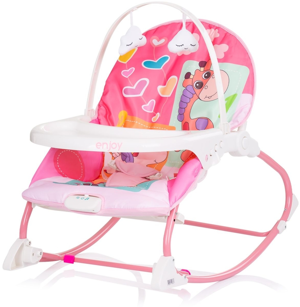 Chipolino Babywippe Enjoy, Stuhl, Schaukelfunktion, Musikfunktion, Spielbogen rosa Bild 1