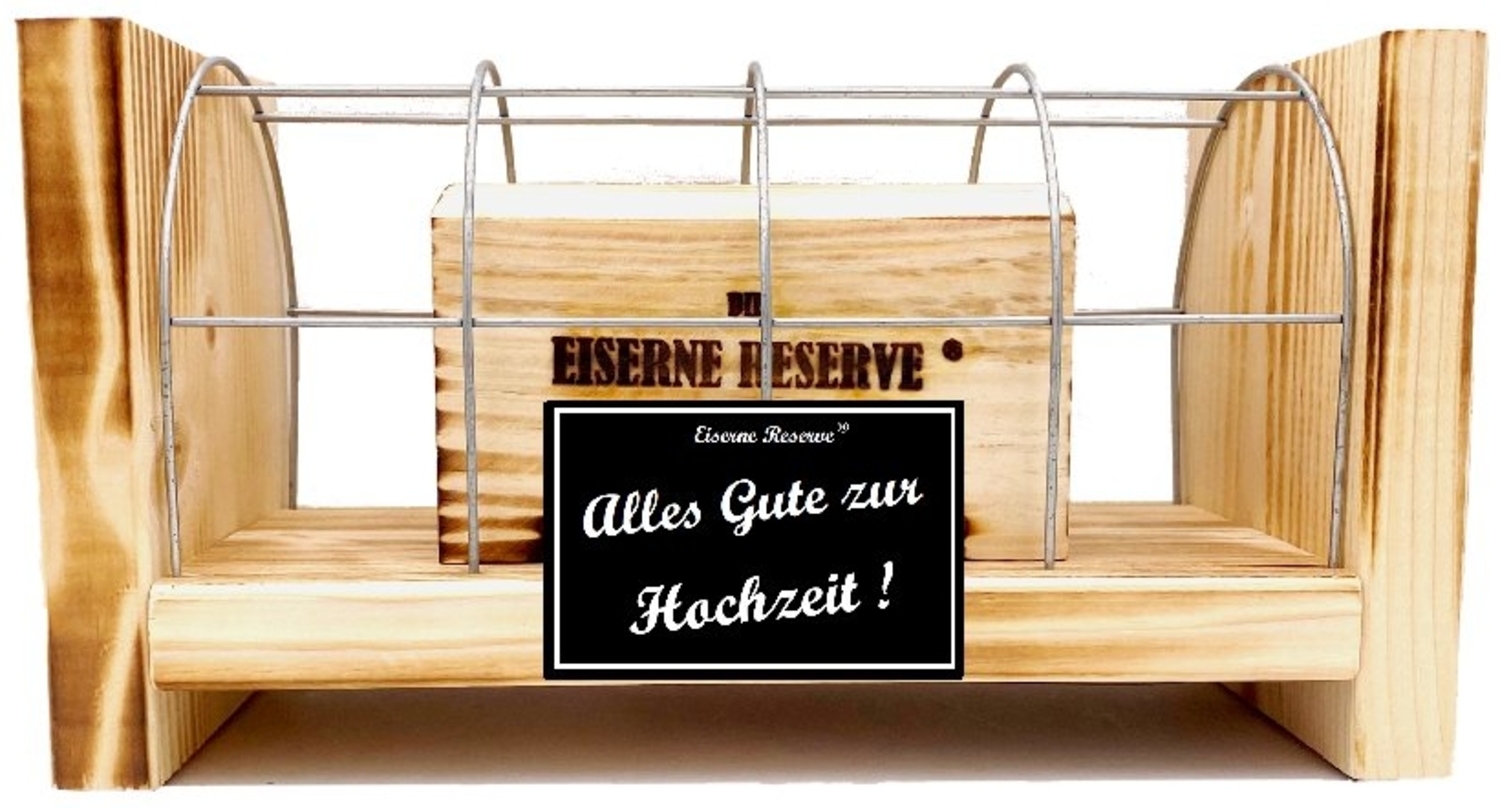 Eiserne Reserve® Geschenkbox Alles Gute zur Hochzeit - Eiserne Reserve Gitterbox Geldgeschenk zur H Bild 1