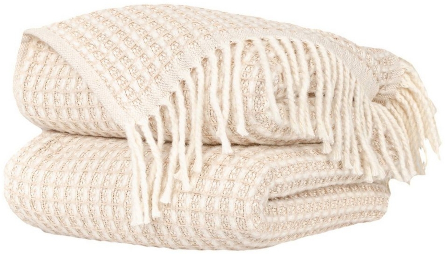 Plaid Beatriz feine Kuscheldecke Reisedecke Tagesdecke Wohndecke, ANRO, Wendedecke kuschelig-weich 130x160cm Beige Bild 1