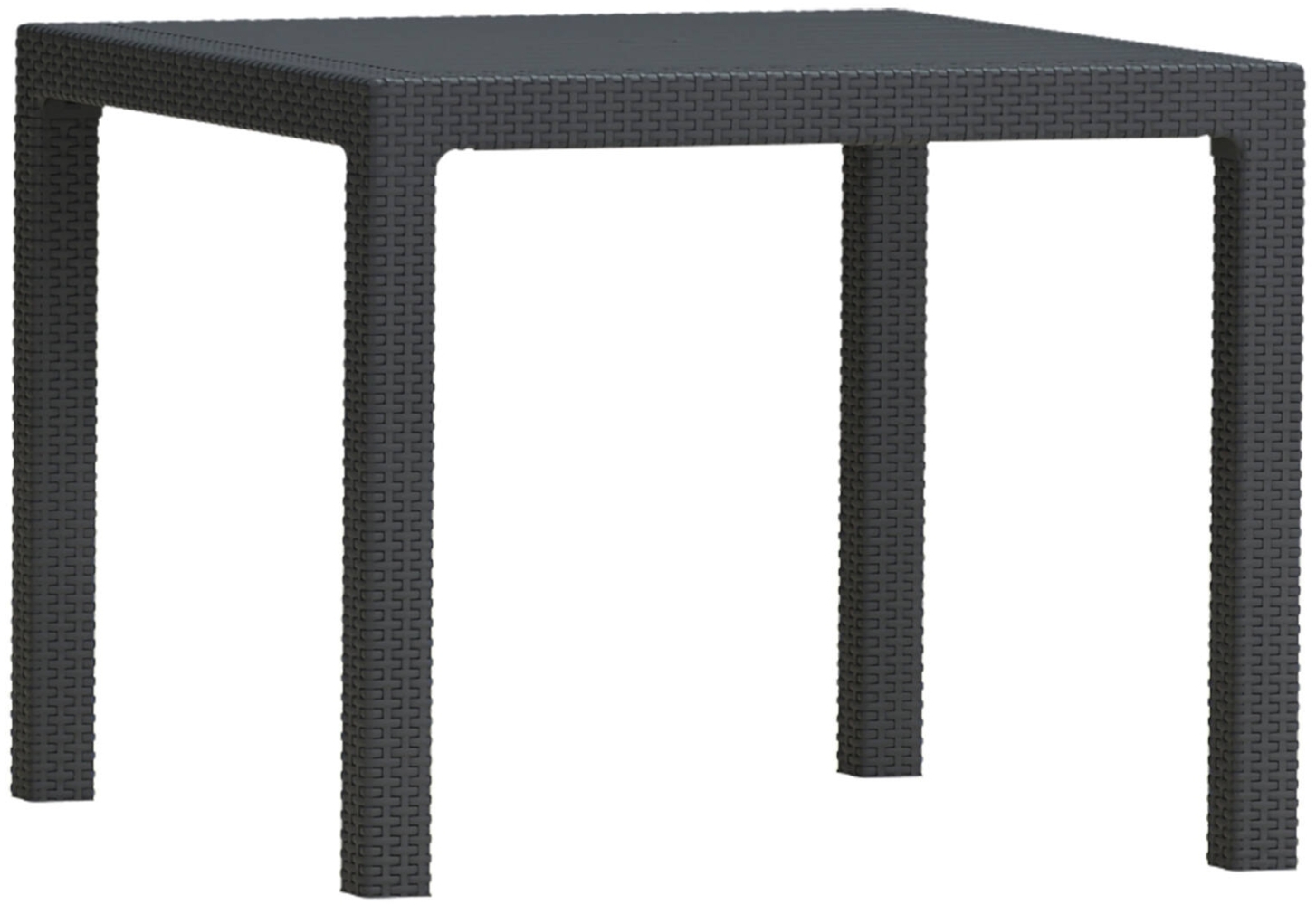 Dmora Gartentisch Terrace, Picknickbasis, Garten-Esstisch, Mehrzweck-Außenbank, 95x95 h75 cm, Anthrazit Bild 1