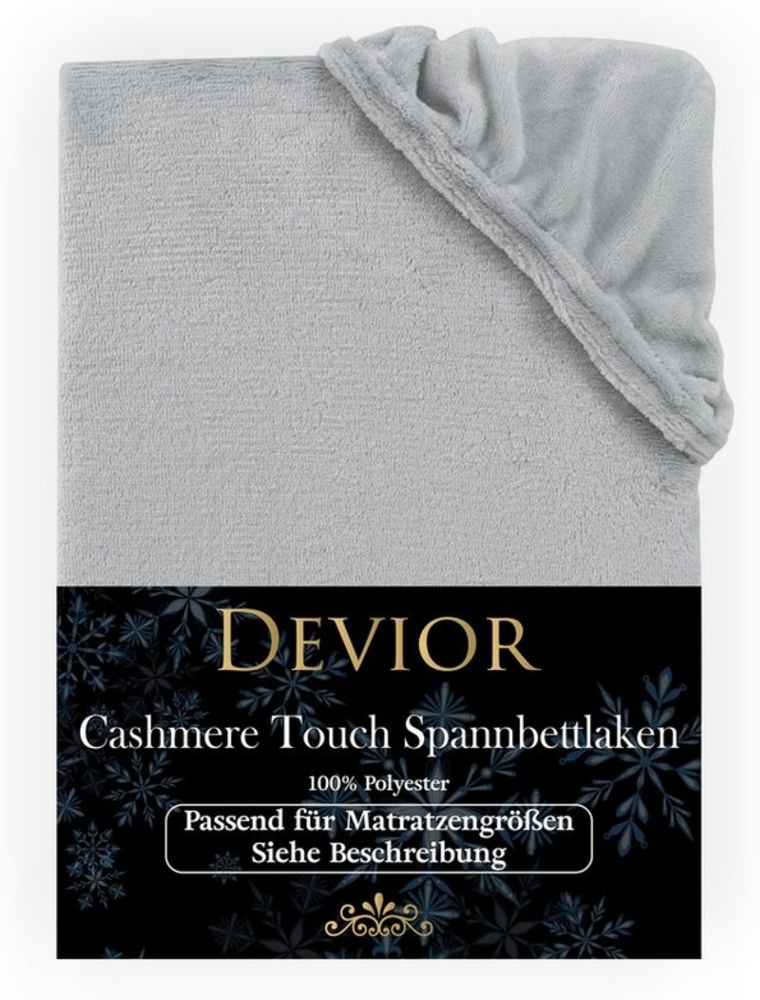 Devior Spannbettlaken Spannbetttuch Cashmere Touch Bettlaken Flausch Warm, Nicki, Gummizug: Rundumgummizug, Matratzen Bezug bis 22cm Matratzenhöhe Kuschelig Flauschig Bild 1